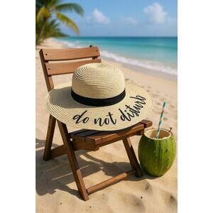Brook + Bay “Do Not Disturb”  Floppy Sun Hat | Wide Brim | Straw Beach Hat
